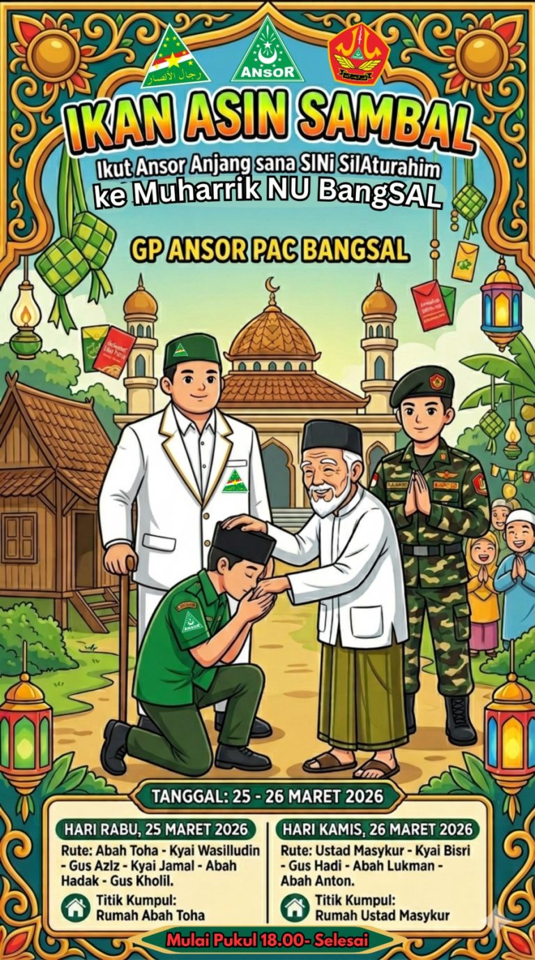 Jaga Tradisi Ulama, PAC GP Ansor Bangsal Luncurkan Program “Ikan Asin Sambal”